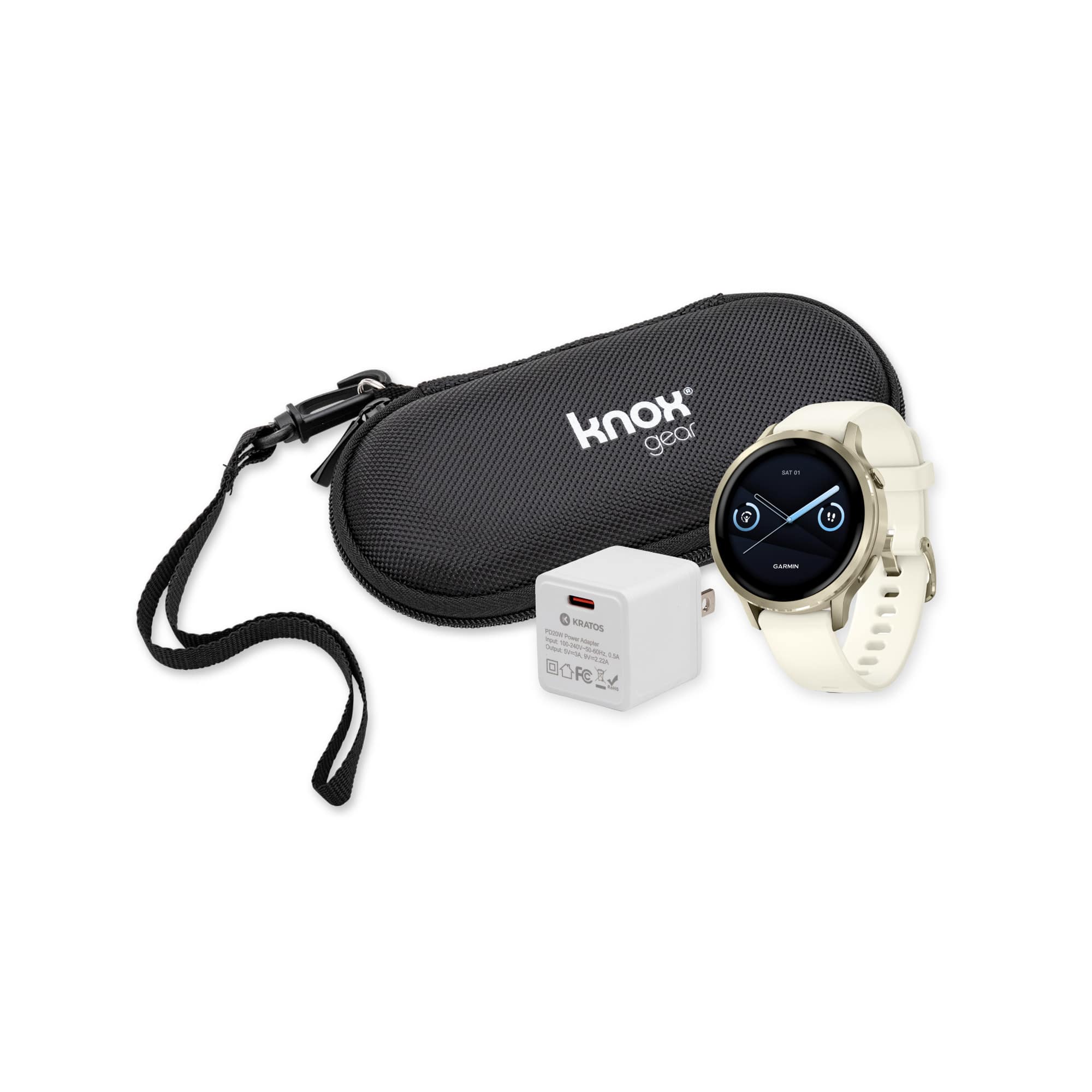 Garmin - Venu 4 41mm Smartwatch (Lunar Gold with Bone Silicone Band) Bundle - Gold - (2025)