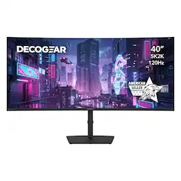 Deco Gear - 40” Curved 5K2K Nano IPS Ultrawide Monitor 120 Hz HDR USB-C 65 W Power Delivery