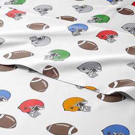 CGK Linens - Kids 4 Piece Bed Sheet Set - Cute & Cozy Wrinkle-Resistant with Vibrant Designs - Twin - Football