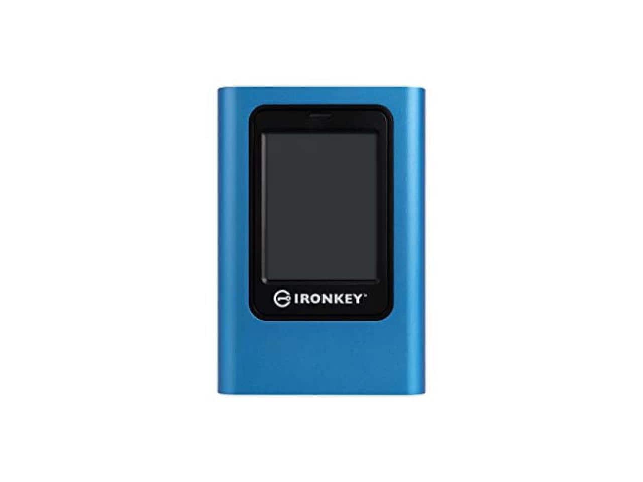 Kingston - IronKey Vault Privacy 80 3840GB External SSD IKVP80ES/3840G - Blue