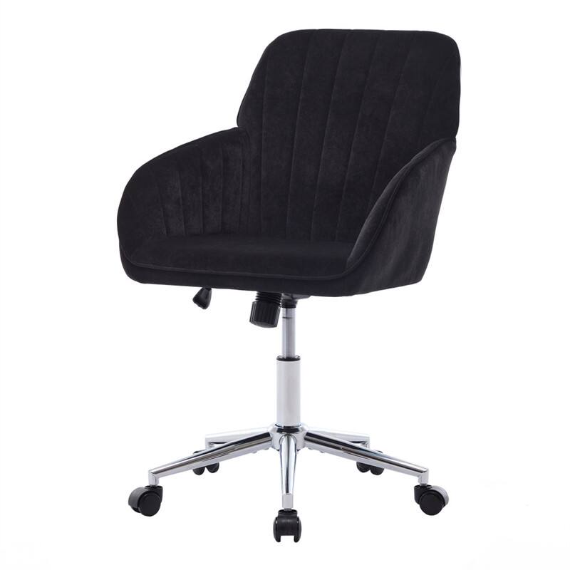 Alt View 2. HTUTWOO - Adjustable Office Chair - Home Bedroom Ergonomic Swivel Chair, Backrest Seat, Comfortable for Long Sitting - Black.