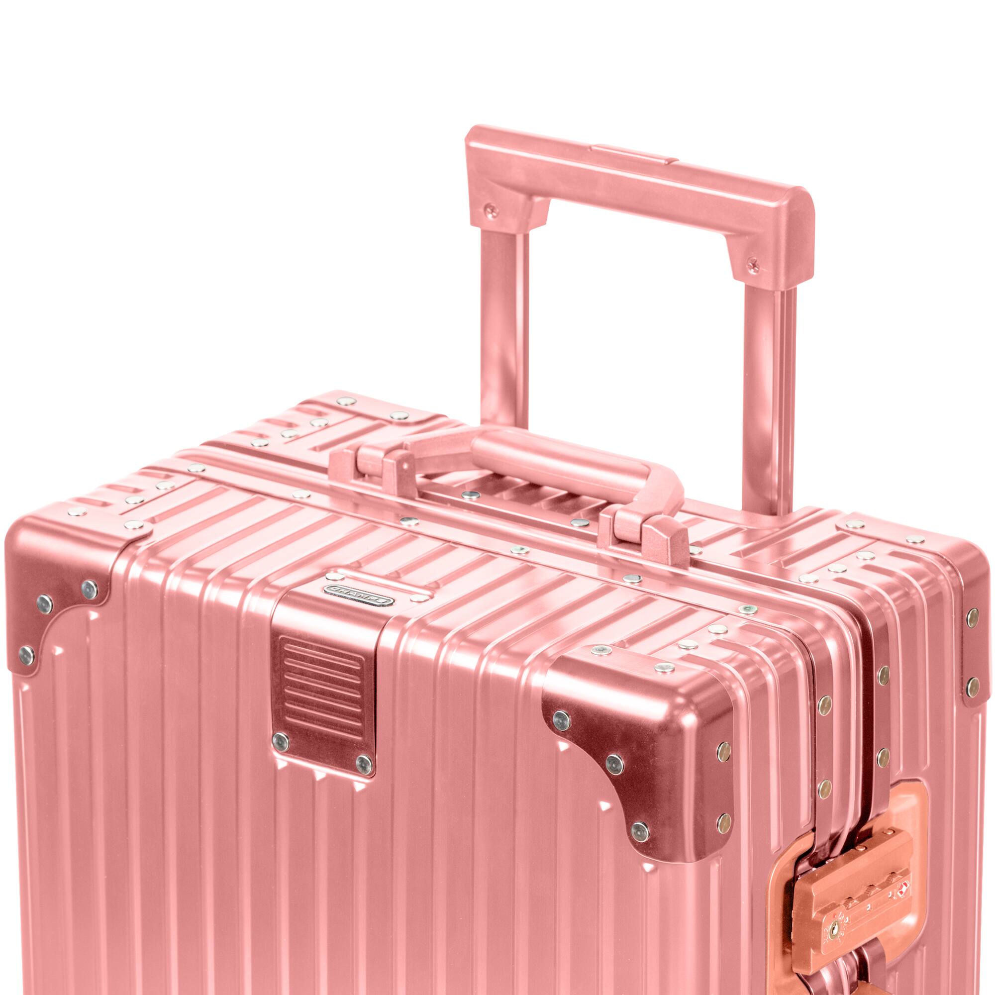 Left. Champs - Elite Aluminum 2-Piece Luggage Set - Rose Gold.