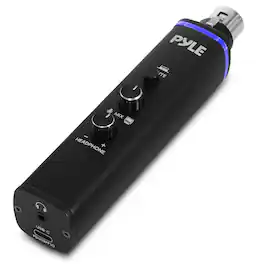 Pyle - Microphone XLR-to-USB Signal Adapter - Universal Plug and Play XLR Mic to PC Adaptor for Digita