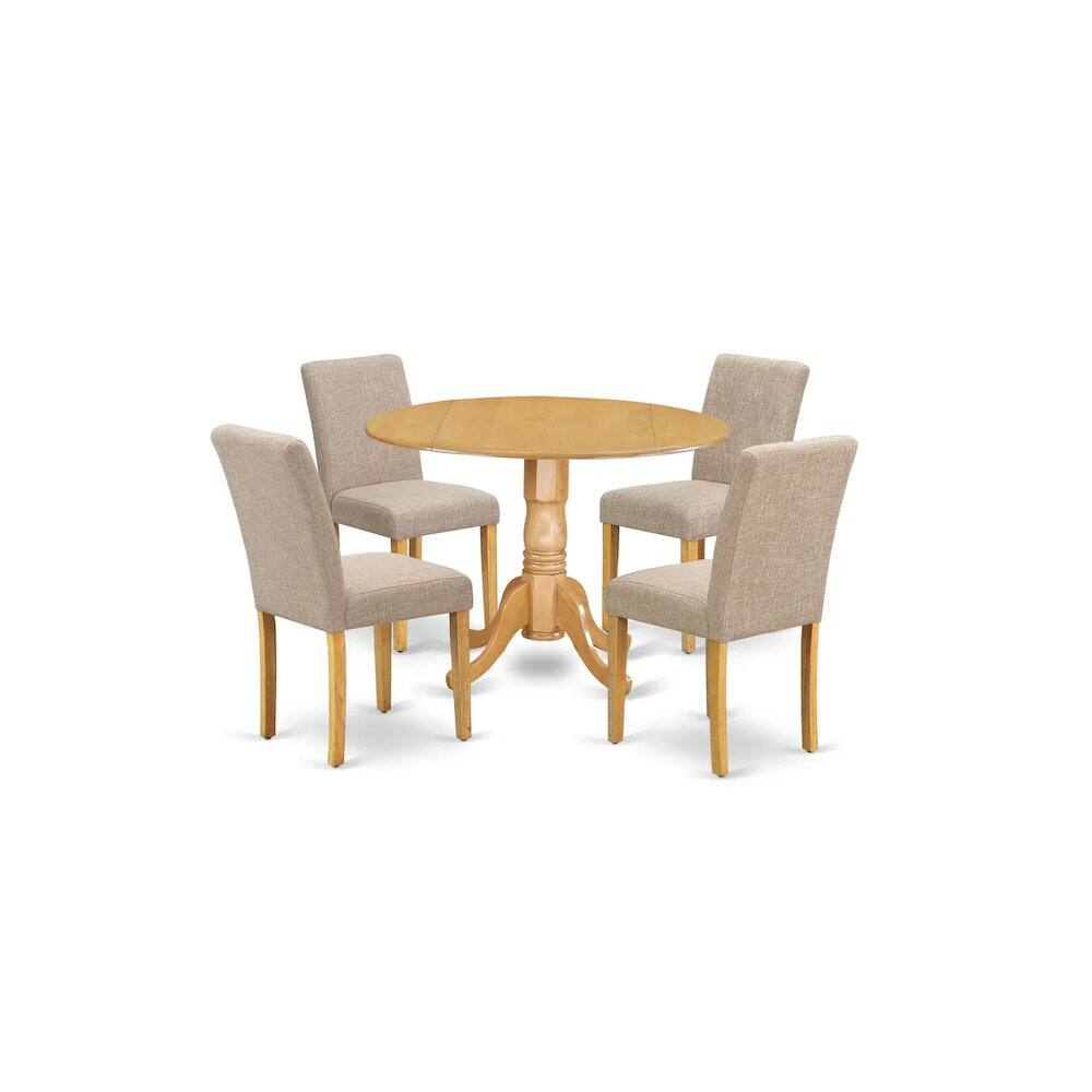Alt View 3. East West Furniture - Dining Room Set Oak - Brown.