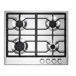 Verona - 24" Designer Gas Cooktop with 4 Sealed Burners in Stainless Steel - Stainless Steel