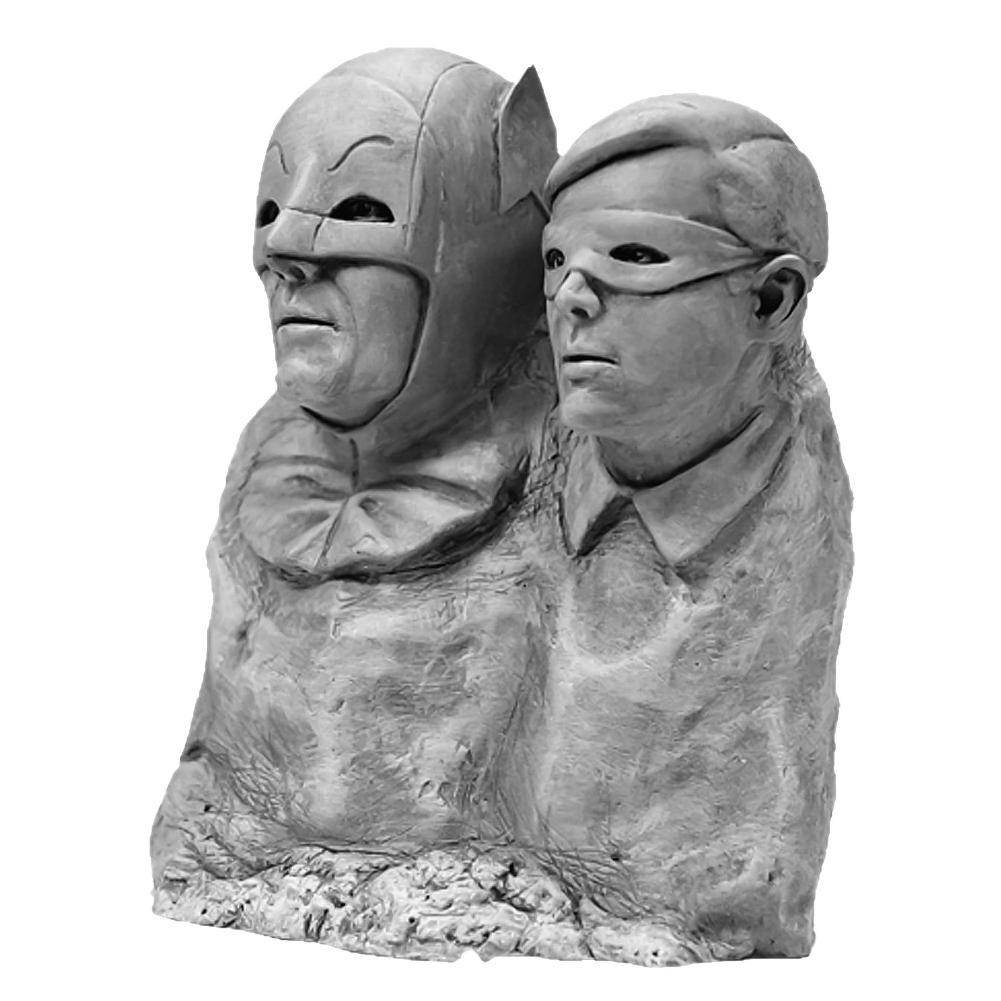 Alt View 2. DC Universe - DC Comics Batman 1966 Dynamic Duo Monolith Statue - Gray.
