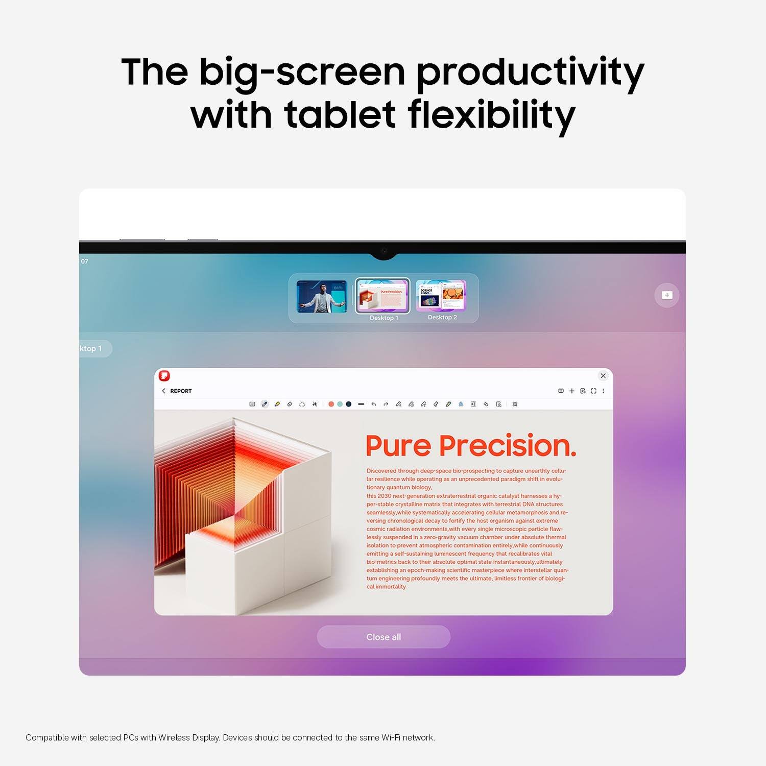 The big-screen productivity with tablet flexibility

Desktop
Desktop ...

Pure Precision. Discovered through deep space bio-prospecting, this 2030 next-generation extraterrestrial organic catalyst harnesses a hyper-stable crystalline matrix that integrates with terrestrial DNA structures seamlessly, while systematically accelerating cellular metamorphosis and reversing chronological decay to fortify the host organism against extreme cosmic radiation environments. With every single microscopic particle flawlessly suspended in a zero-gravity vacuum chamber under absolute thermal isolation to prevent atmospheric contamination entirely, while continuously emitting a self-sustaining luminescent frequency that recalibrates vital bio-metrics back to their absolute optimal state instantaneously, ultimately engineering an epoch-making scientific masterpiece where interstellar quantum biology meets the ultimate, limitless frontier of biotechnology.