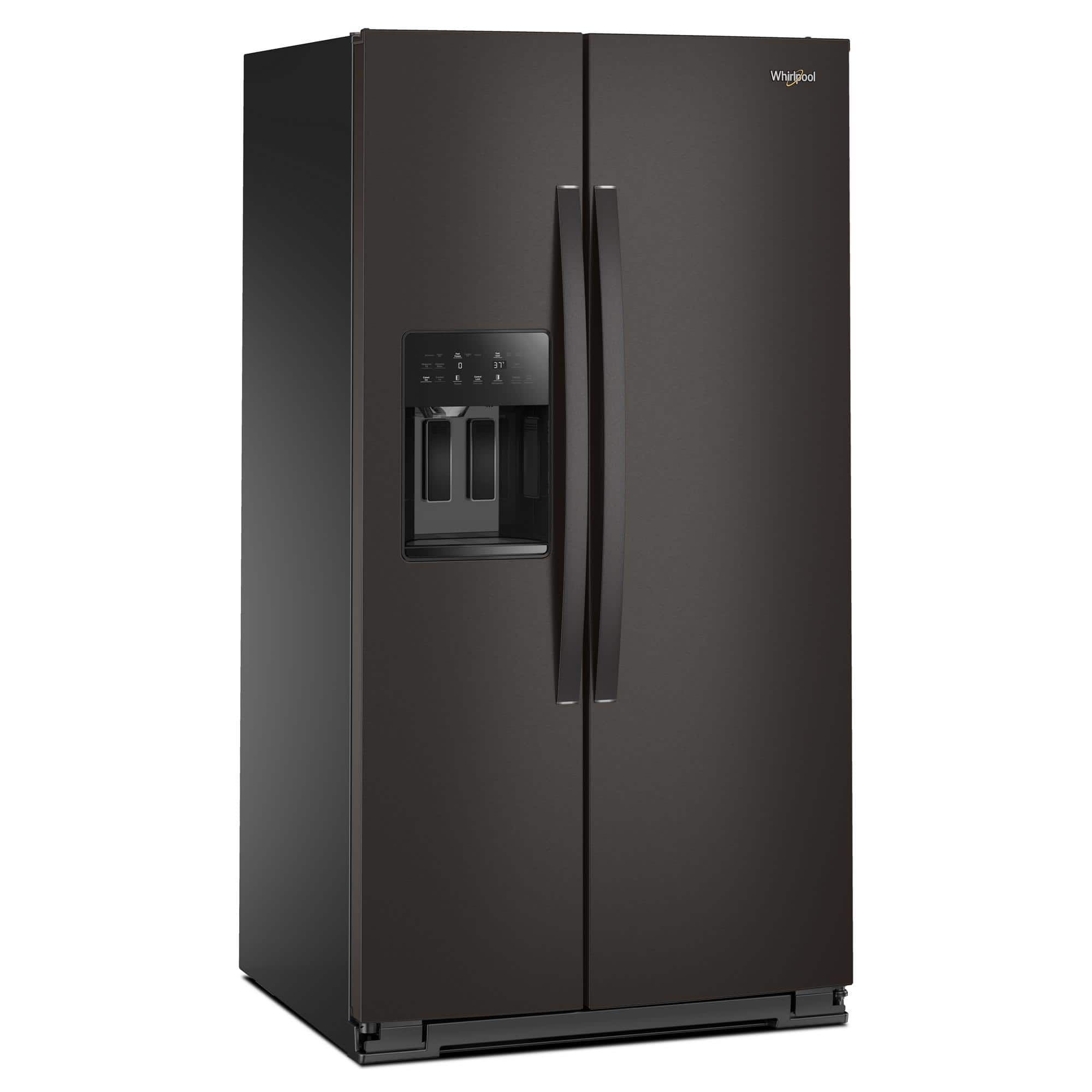 Alt View 2. Whirlpool - 28.7 Cu. Ft. Side-by-Side Refrigerator with TruCool System - Black Stainless Steel.