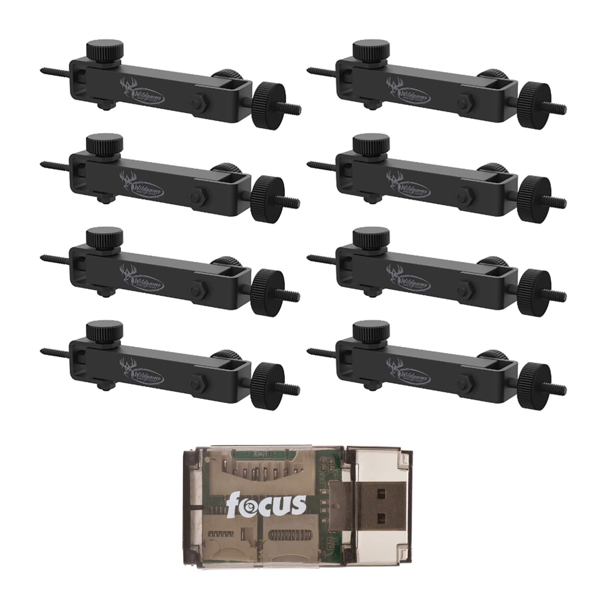 Wildgame Innovations - Eco Mount (8-Pack) Bundle with Card Reader (9 Items)