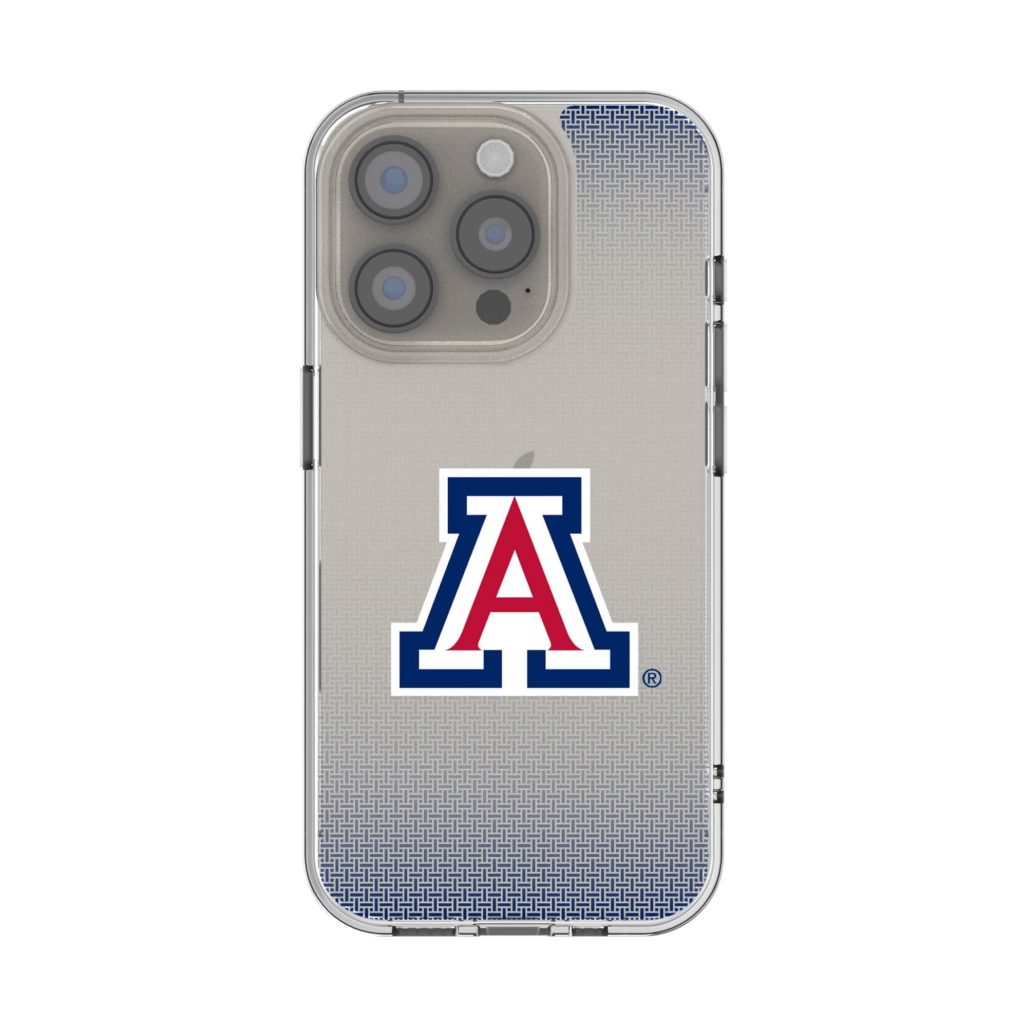 Front. Keyscaper - Arizona Wildcats Linen Logo iPhone Clear Case - 16e - Multicolor.