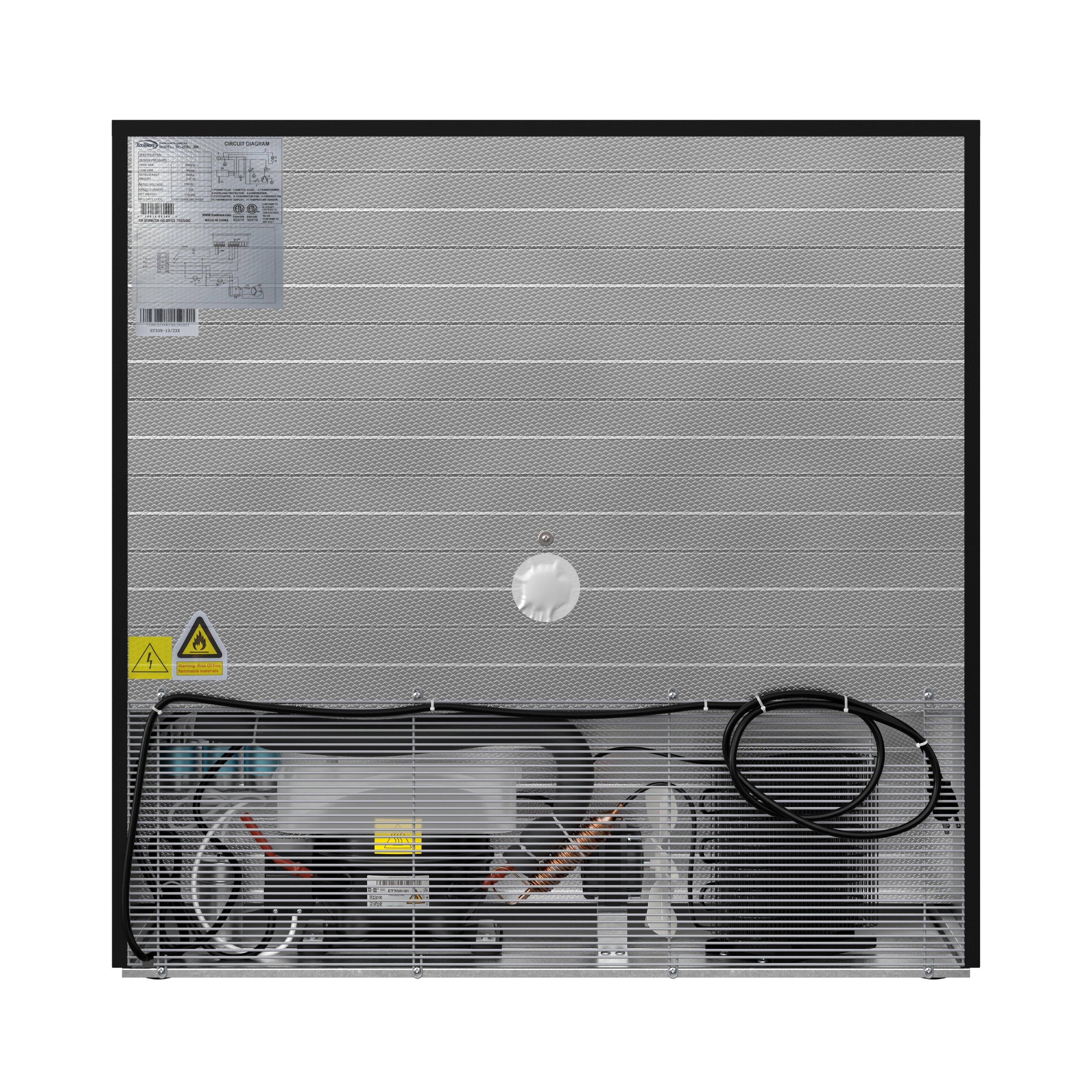 Alt View 3. Koolmore - 35 in. Two-Door Back Bar Refrigerator - 7.4 Cu Ft. BC-2DSL-BK - Black.