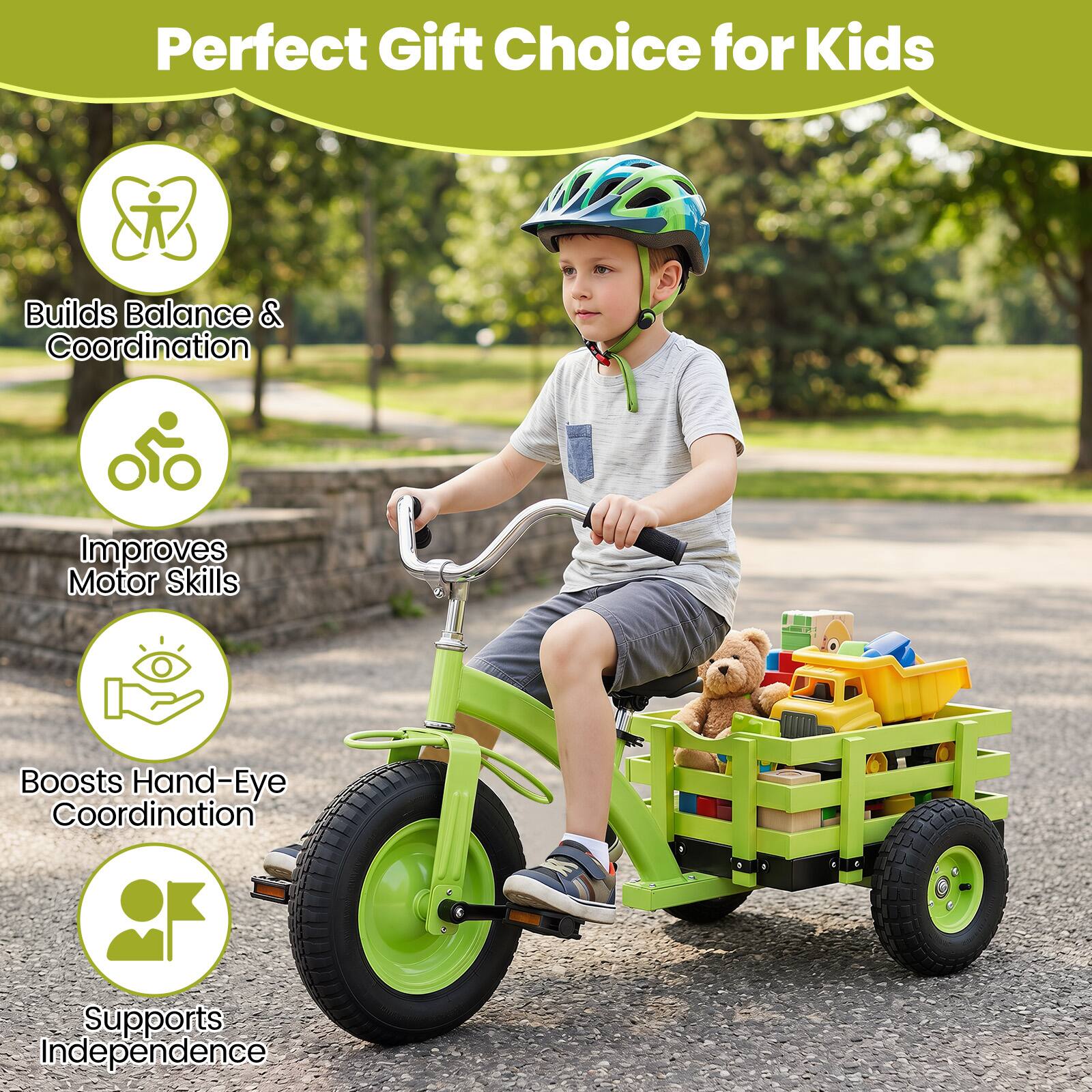 Perfect Gift Choice for Kids

- Builds Balance & Coordination
- Improves Motor Skills
- Boosts Hand-Eye Coordination
- Supports Independence