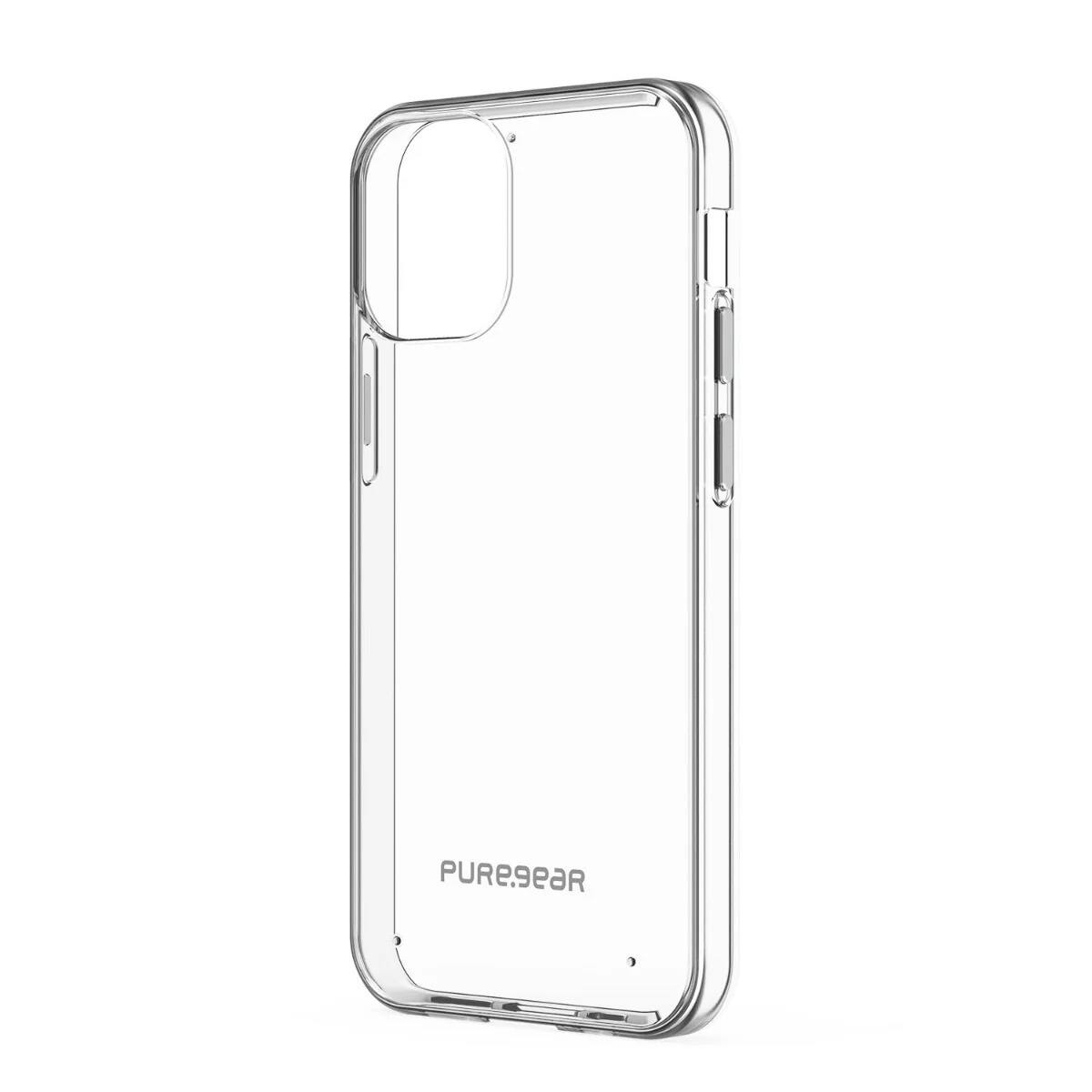 Angle. PureGear - PureGear Slim-Shell Ultra-Clear Case for Apple iPhone 12 Mini (A2176, A2398, A2400) - Clear - Clear.