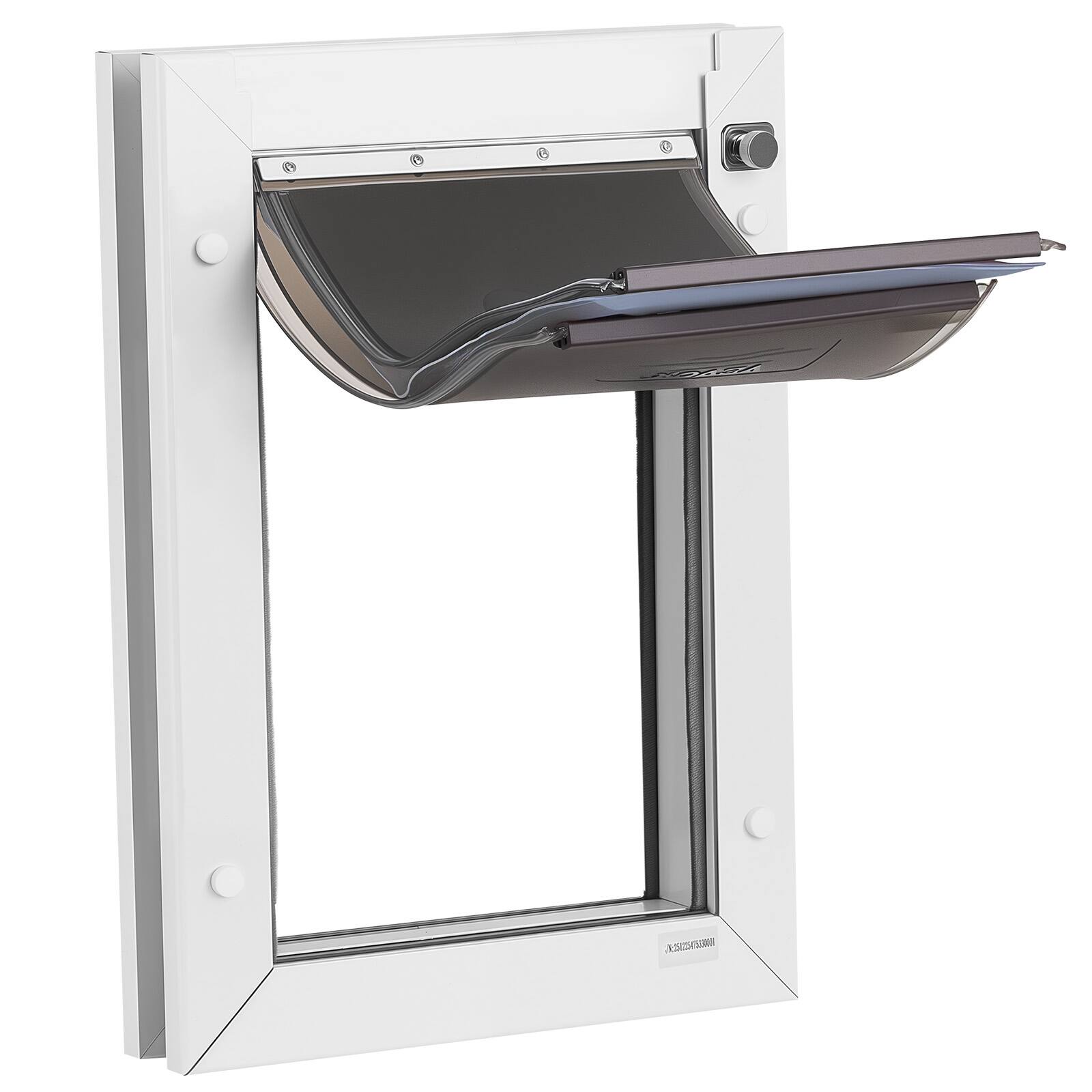 Alt View 5. VEVOR - Pet Door, Medium, with Three Magnetic Flaps and Metal Frame, Strong and Weatherproof Dog Door for Interior and Exterior - Brown;White.