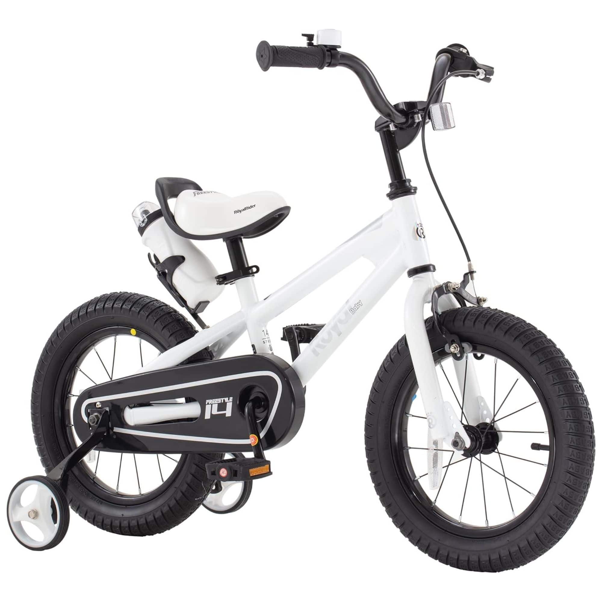 RoyalBaby - Freestyle Outdoor Kid's Bicycle with Training Wheels, 16 Inch - White price history on PriceWatchPro