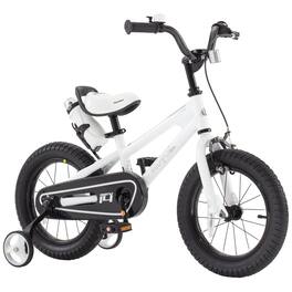 RoyalBaby - Freestyle Outdoor Kid's Bicycle with Training Wheels, 16 Inch - White