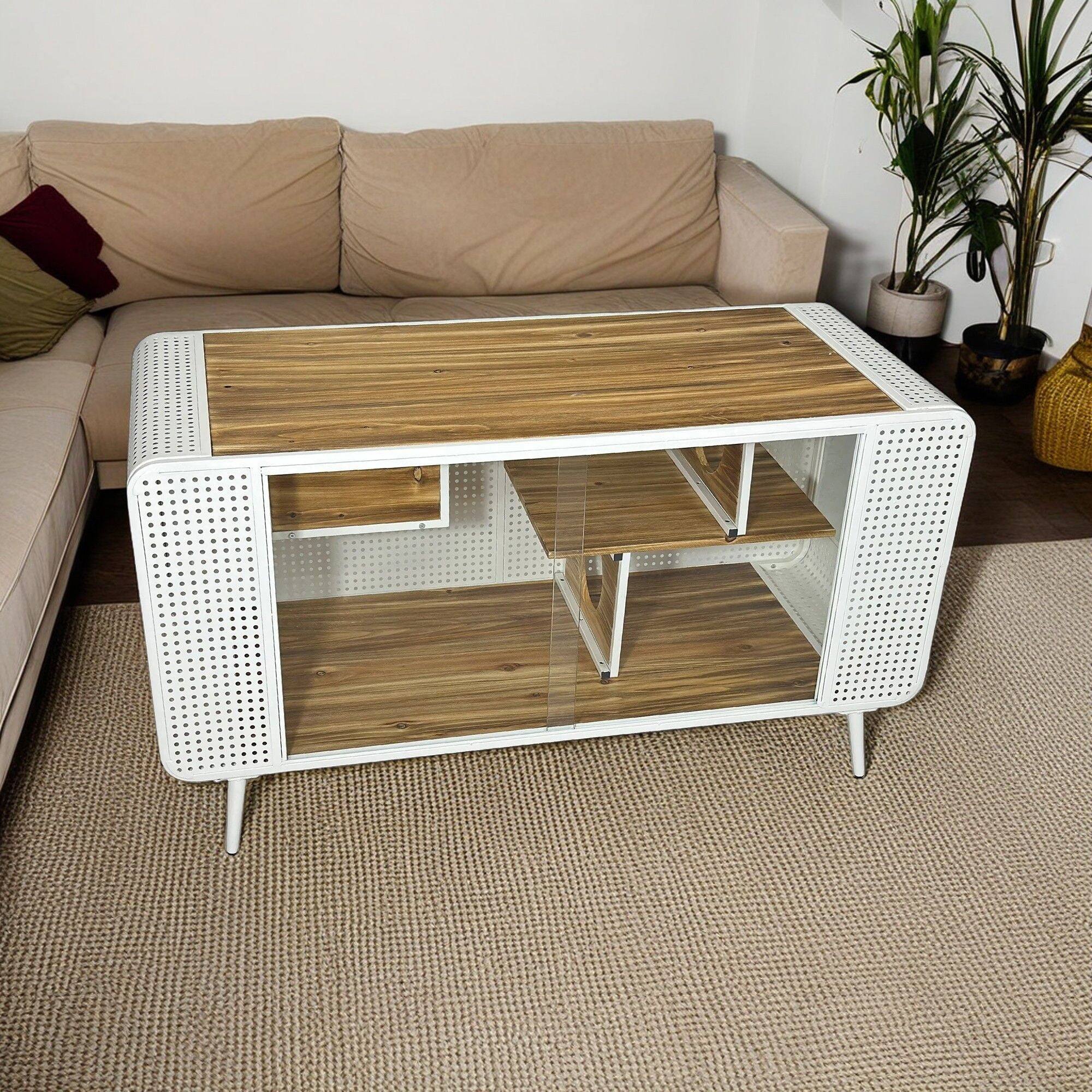 Back. Pefilos - 55" Cat House for Indoor Cats with Tempered Glass, Transparent Cat Playpen Cat Condo for Large Cats.