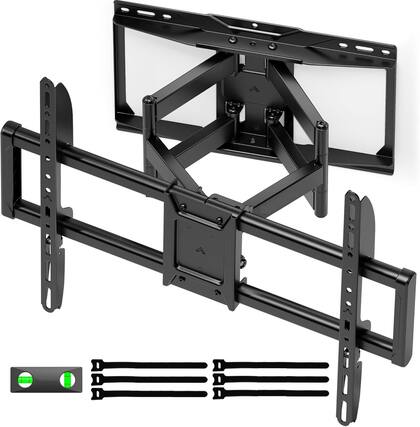 Front. FINEAK - Heavy Duty TV Wall Mount for 37-90 inch TV Swivel & Extend - Black.