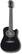 Front Standard. Carlo Robelli - 6-String 3/4-Sized Acoustic Guitar - Black.