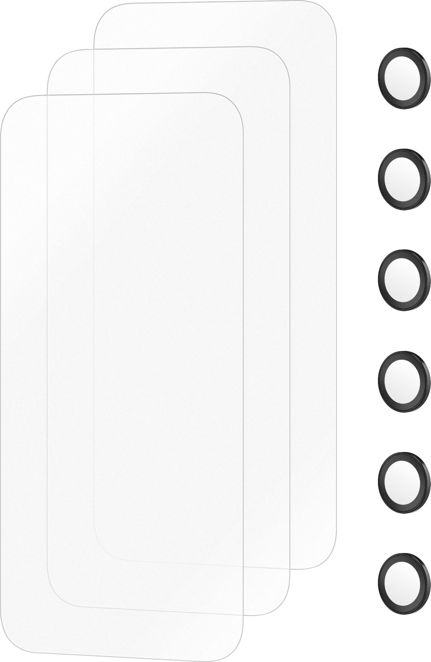 Alt View 12. Insignia™ - Glass Screen Protector with Lens Protection for Apple iPhone 17 Pro Max (3-Pack) - Clear.