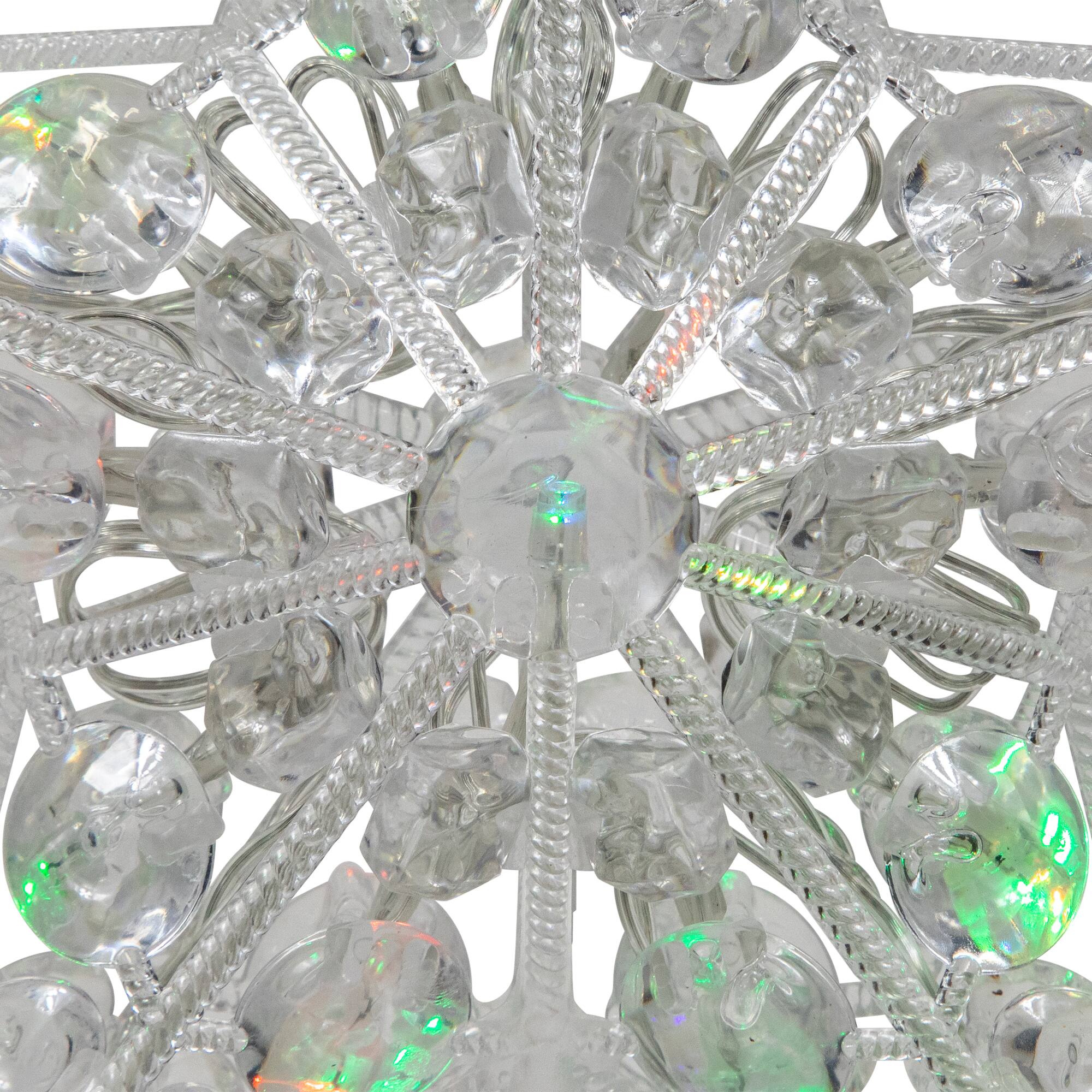 Alt View 4. Northlight - LED Lighted Battery Operated Color Changing Jeweled Star Christmas Tree Topper - 9.5" - Clear.