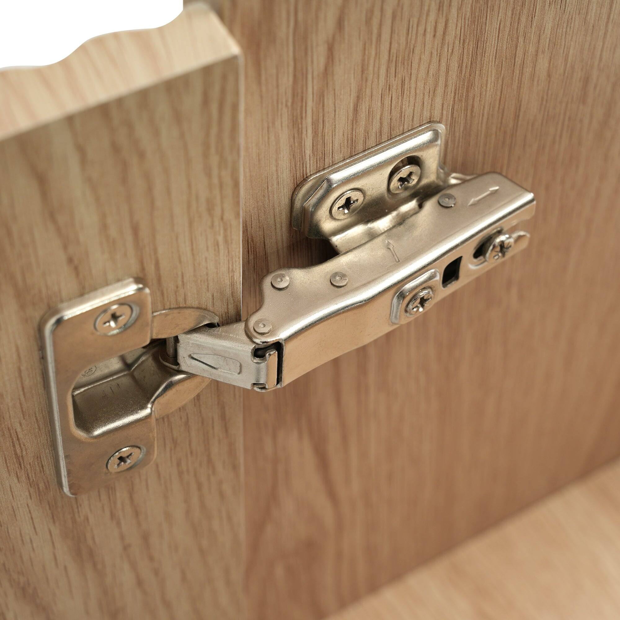 Back. Boyel Living - 21.6 Inch Modern Floating Bathroom Vanity with Ceramic Basin and Right Side Storage - Wood.