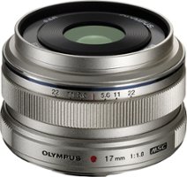 Olympus - M. 17mm f/1.8 Wide-Angle Prime Lens for Select Micro Four-Thirds Interchangeable Lens Cameras - Silver - Front_Zoom