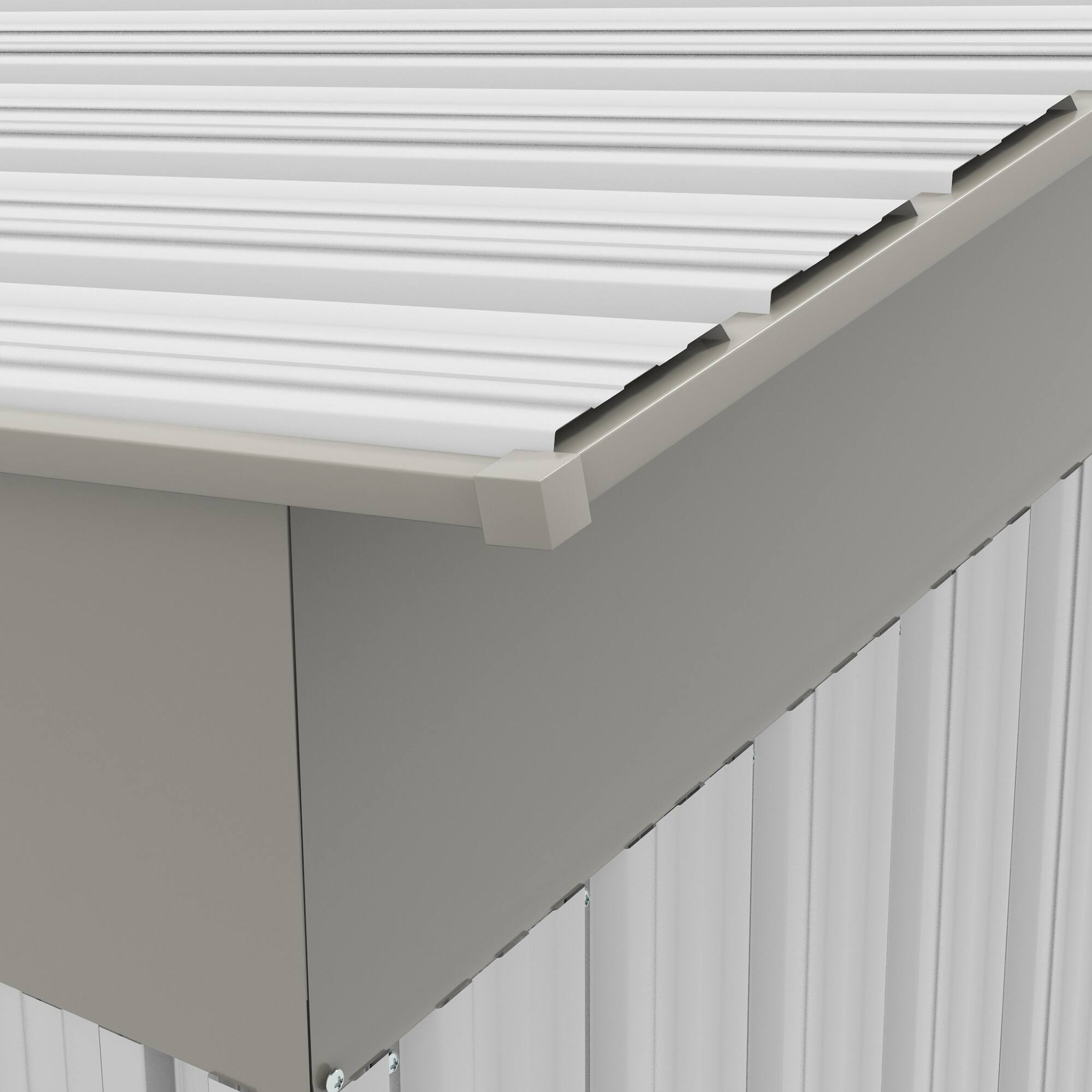 Alt View 8. Outsunny - 7' x 4' Metal Lean to Garden Shed, Outdoor Storage Shed, Garden Tool House with Double Sliding Doors.