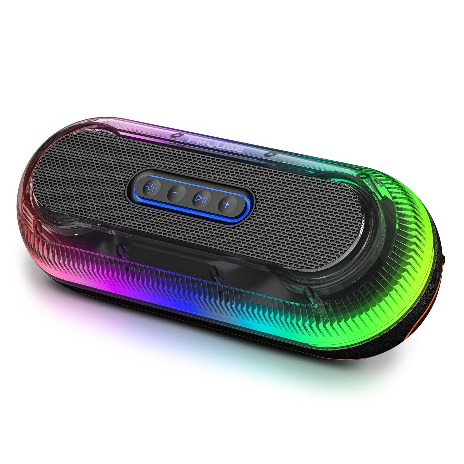 Front. TECH SAFARI - Hifi Stereo Wireless Speakers With Dsp Chip Providing Sound And Deep Bass Led Light Ipx6 Waterproof For Hom - Default.