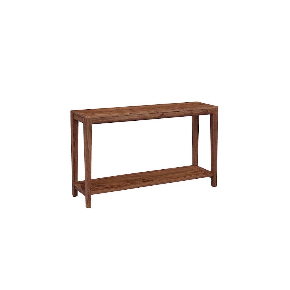 Angle. Porter Designs - Fall River Solid Sheesham Wood Console Table - Natural.