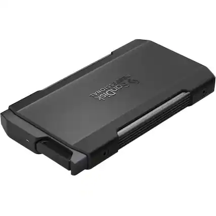 Front. SanDisk - SanDisk Professional PRO-BLADE TRANSPORT SDPM2NB-004T-GBAND 4 TB Portable Solid State Drive - External - PCI Express - Black.