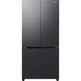 Samsung - 17.5 CuFt French Door Refrigerator in Matte Steel with Twin Cooling Plus™ - Black