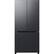 Front. Samsung - 17.5 CuFt French Door Refrigerator in Matte Black Steel with Twin Cooling Plus™ - Black.