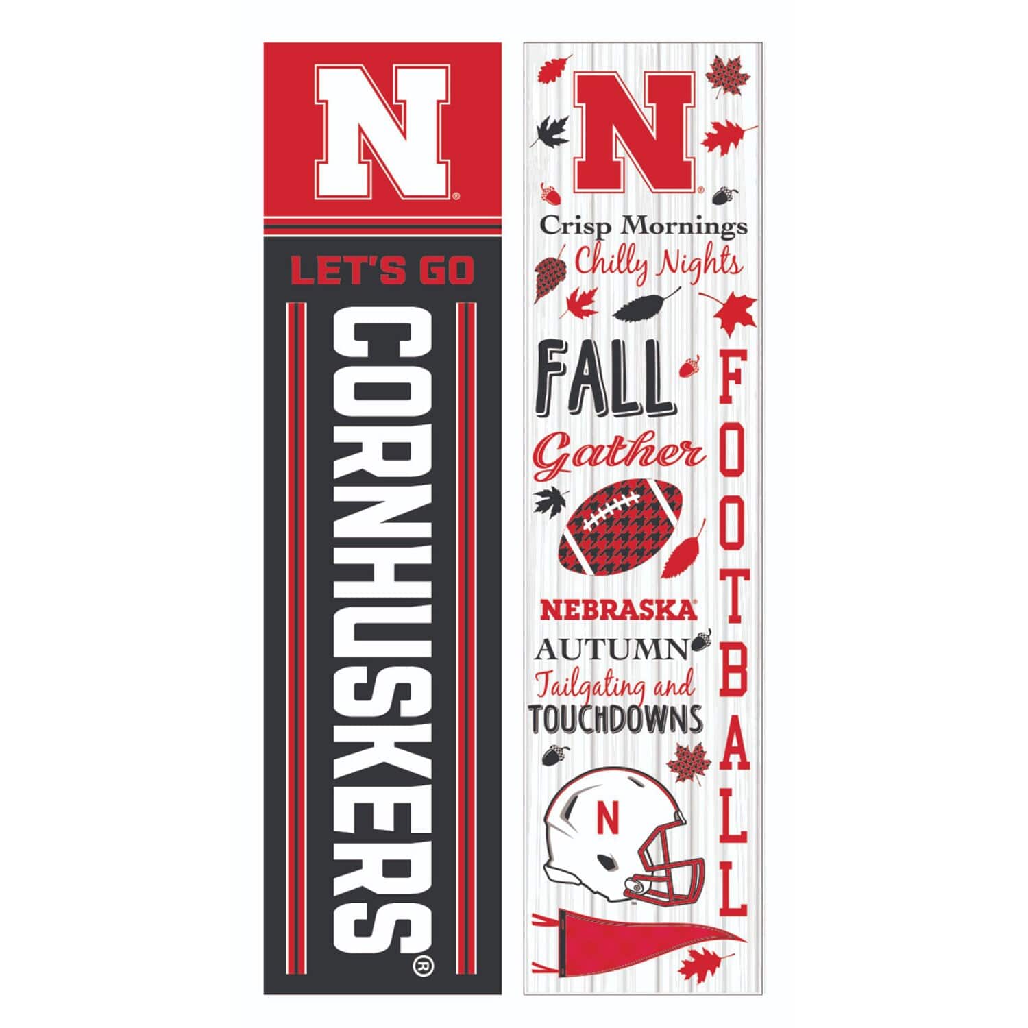 Evergreen Enterprises - Nebraska Huskers 47" Double Sided Fall Leaner Fan Sign - Multicolor