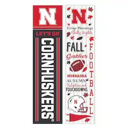 Evergreen Enterprises - Nebraska Huskers 47" Double Sided Fall Leaner Fan Sign - Multicolor