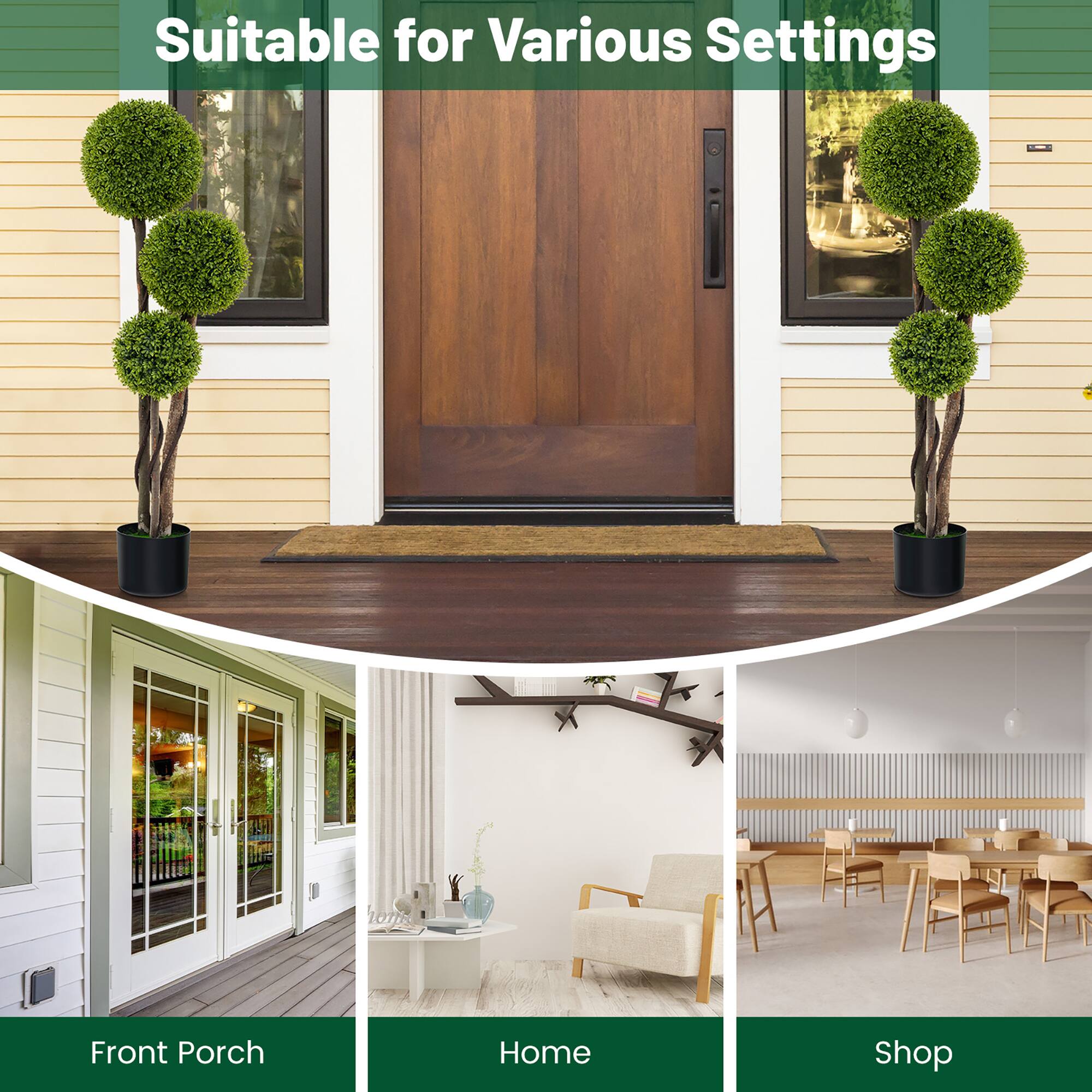 Suitable for Various Settings

Front Porch

Home

Shop