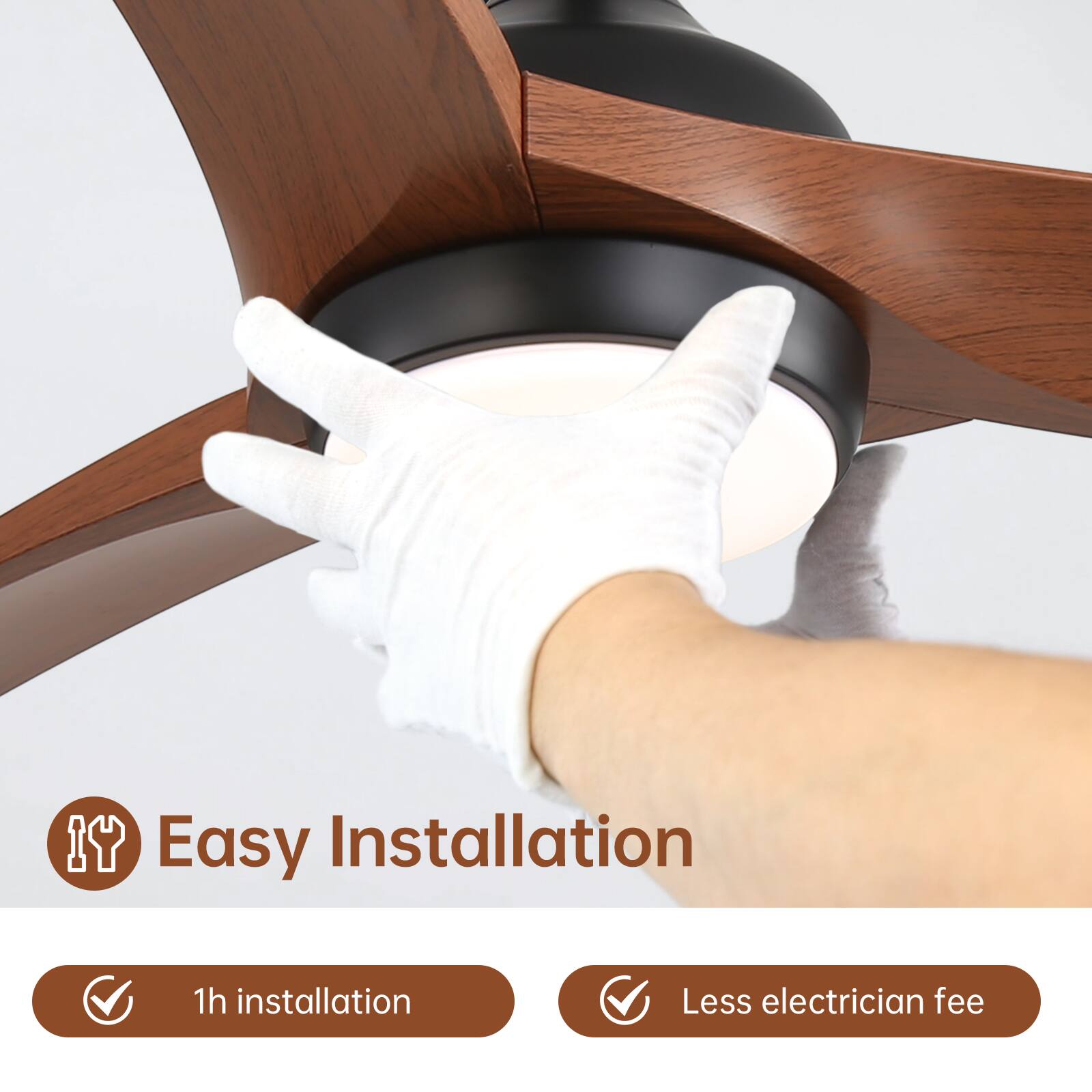 Easy Installation  
1h installation  
Less electrician fee