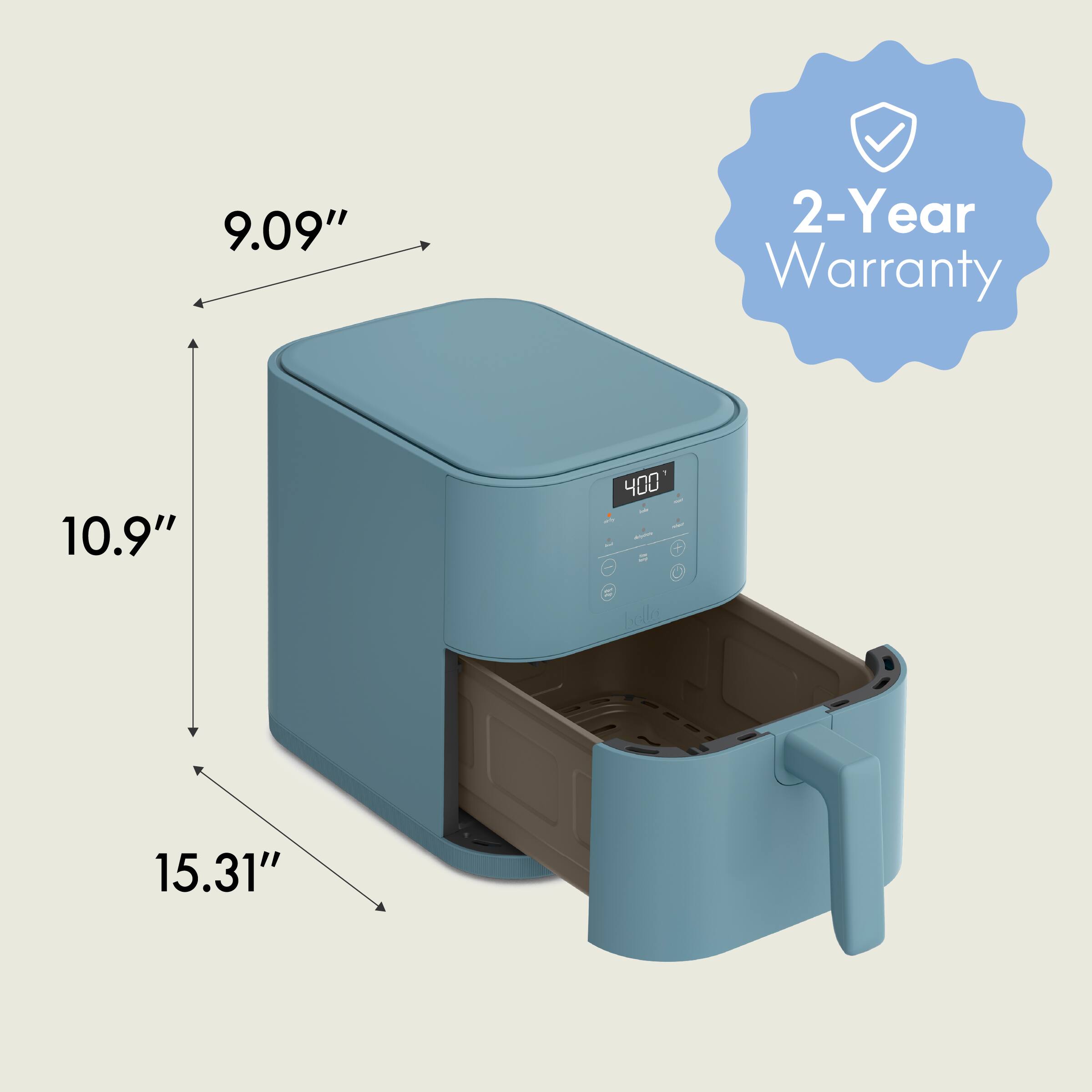 9.09", 10.9", 15.31", 2-Year Warranty