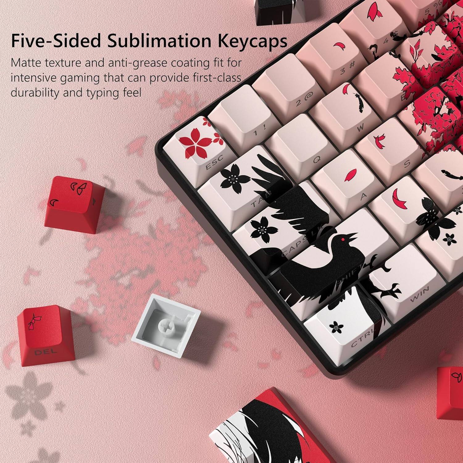 Five-Sided Sublimation Keycaps

Matte texture and anti-grease coating fit for intensive gaming that can provide first-class durability and typing feel