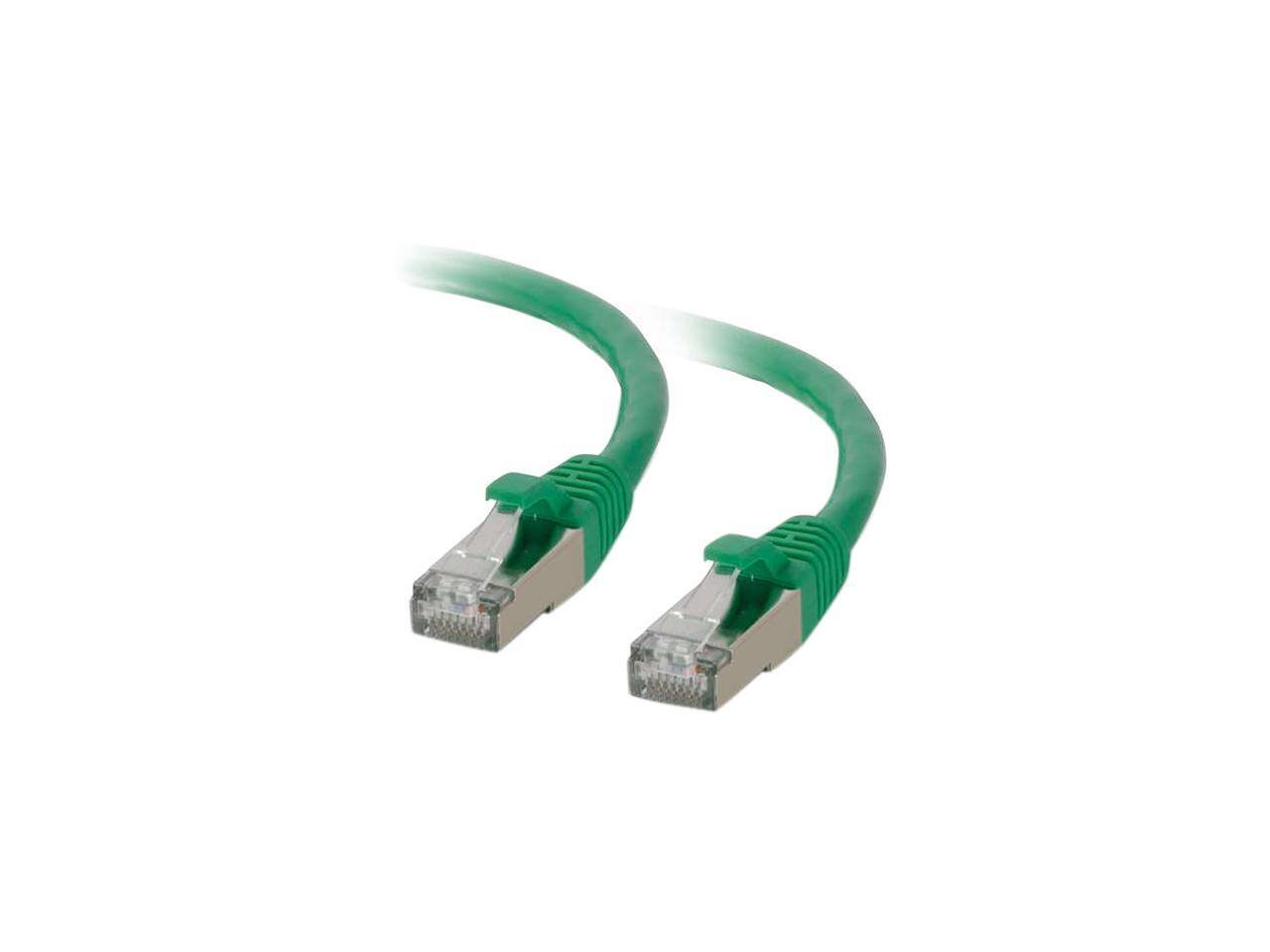 Front. Cables to Go - C2G 00826 Cat6 Cable - Snagless Shielded Ethernet Network Patch Cable, Green (2 Feet, 0.60 Meters).