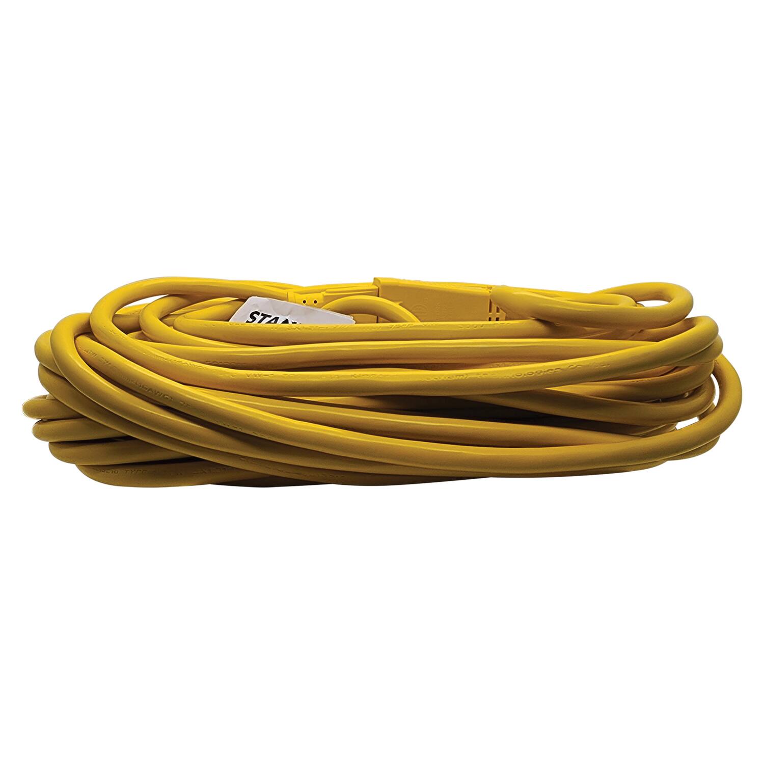 Left. Stanley - Stanley 33507 Outdoor Grounded Power Extension Cord, Yellow (50 Ft.) - yellow.