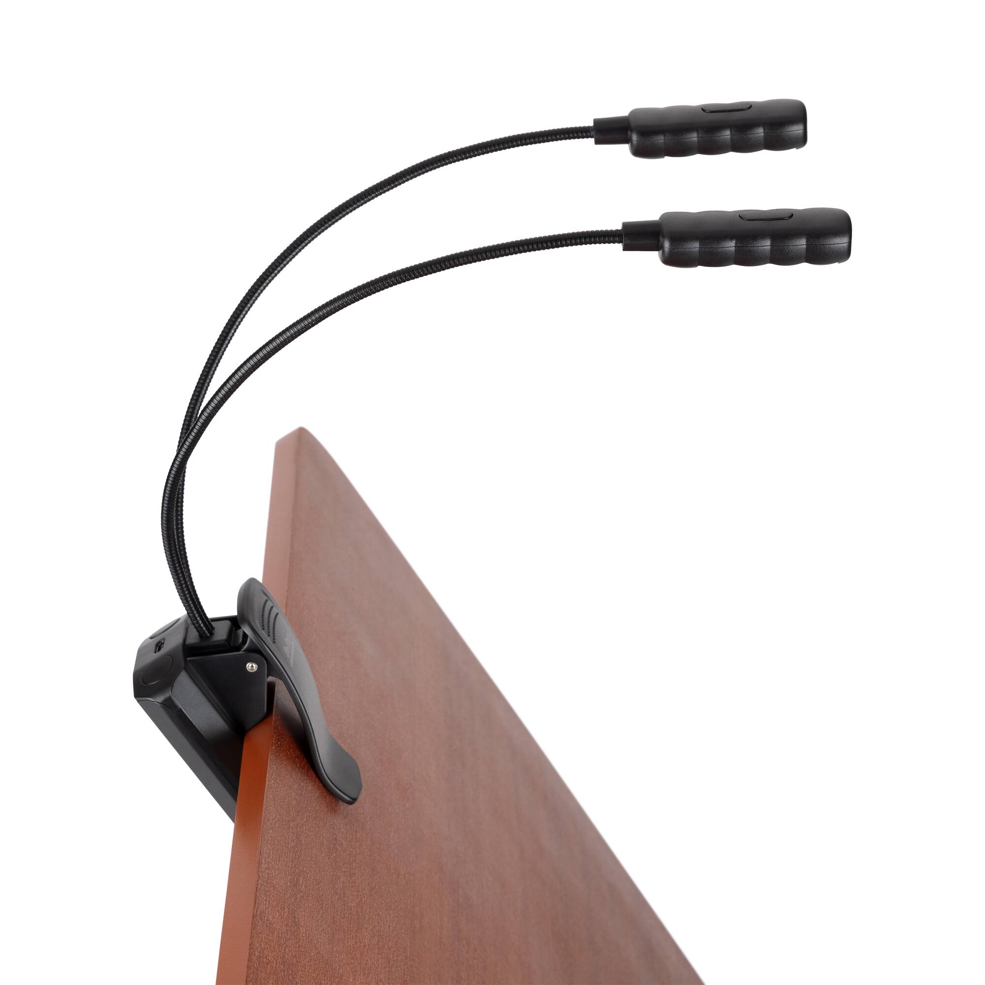 Alt View 7. On Stage Stands - On-Stage LED2224 Dual USB-Rechargeable Sheet Music Light (Clip-On Music-Stand Lighting, Tabletop Base, Adjustable - Black.