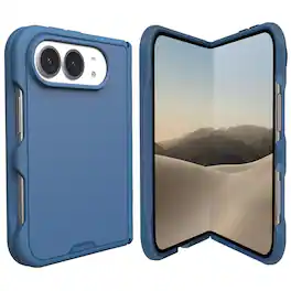 Smartish - iPhone Duo Case MagSafe, Gripmunk, Slim Grip Fold Case, Blue - Blues on The Green