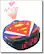 Angle Standard. Kids Station Toys - Superman Projection AM/FM Clock Radio.