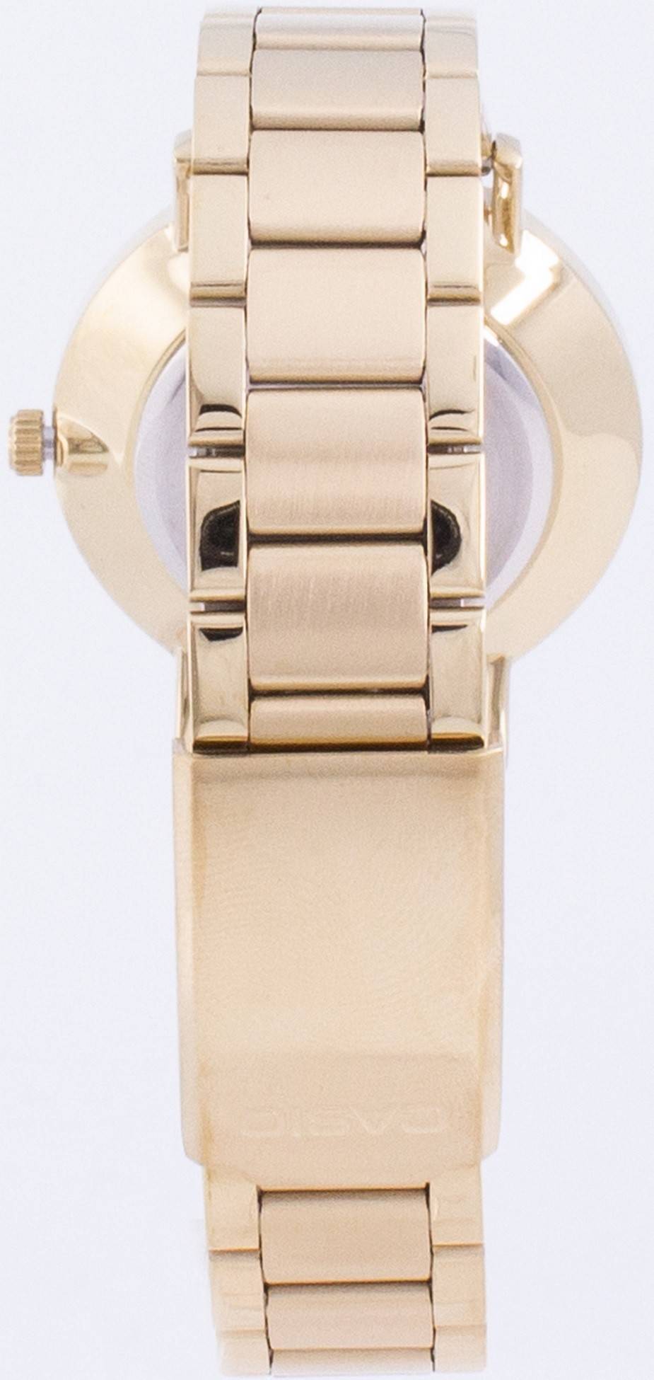 Left. Casio - Casio LTP-VT01G-1B Quartz Ladies Watch Stainless Steel Black Dial 30M - Gold.