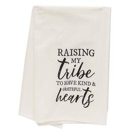 BreeBe - *Raising My Tribe To Have Kind And Grateful Hearts Dish Towel - White