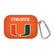 Front. Affinity Bands - Miami Hurricanes AirPods Pro Silicone Case Cover - Orange.