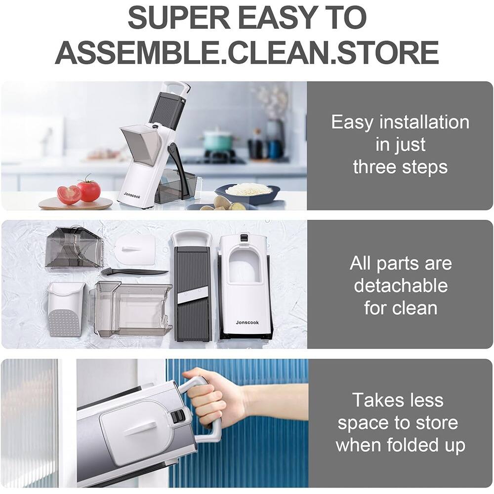 SUPER EASY TO ASSEMBLE.CLEAN.STORE

- Easy installation in just three steps
- All parts are detachable for clean
- Takes less space to store when folded up
