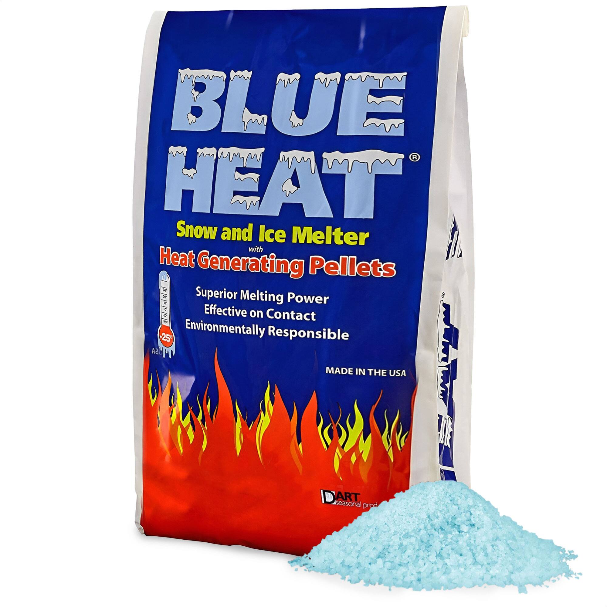 Snow Joe Blue Heat Snow & Ice Melter, Heat Pellets, Non-Staining, 20 lb - White/Blue