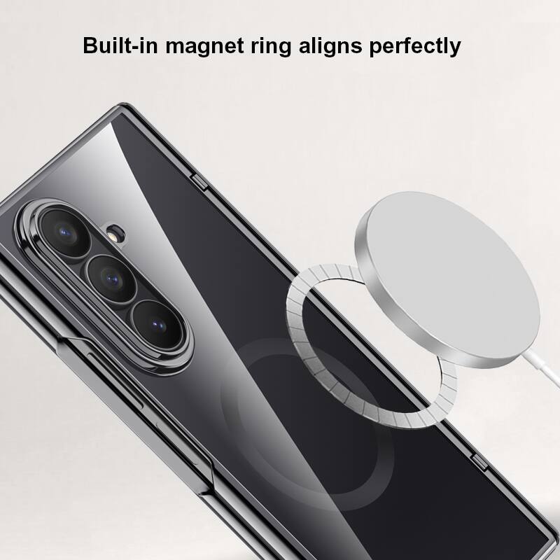 Built-in magnet ring aligns perfectly